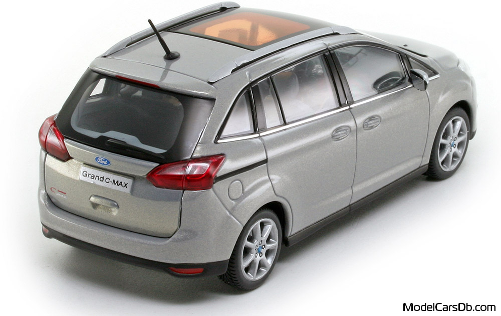 2010 - Ford Grand C-Max Minichamps 1/43 (Сребрист) Задна дясна страна