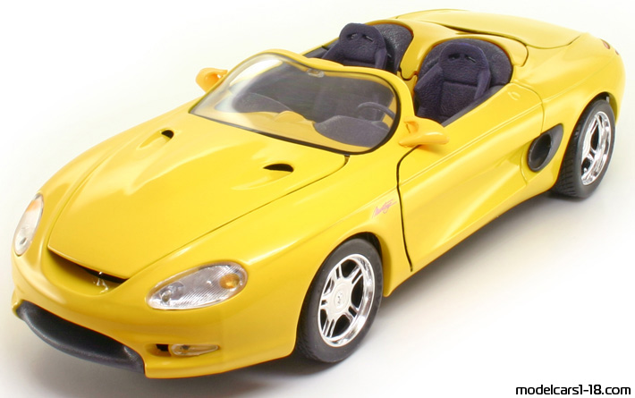 1993 - Ford Mustang Mach III Concept Maisto 1/18 (Yellow) Предна лява страна