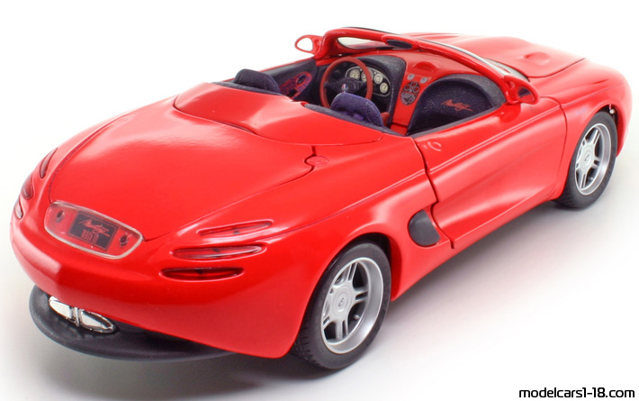 1993 - Ford Mustang Mach III Concept Maisto 1/18 (Червен) Задна дясна страна