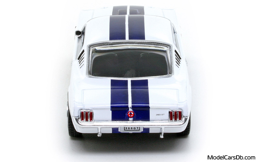 1965 - Ford Mustang Shelby GT350 DeAgostini 1/43 (Бял / Син) Задница