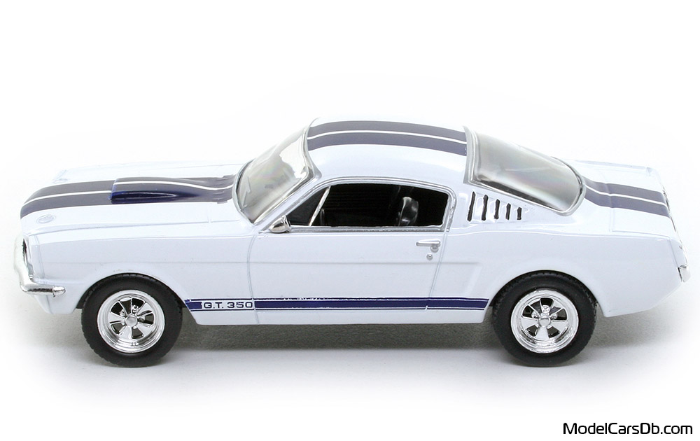 1965 - Ford Mustang Shelby GT350 DeAgostini 1/43 (Бял / Син) Страна