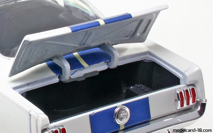 1965 - Ford Mustang Shelby GT350 Jouef Evolution 1/18 (Бял / Син) Багажник / Отварящи се фарове