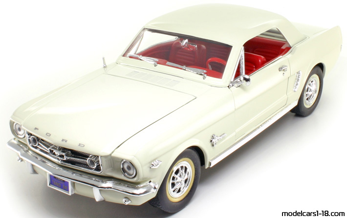 1965 - Ford Mustang Mira 1/18 (White) Предна лява страна