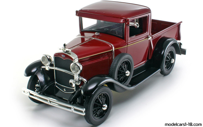 1931 - Ford Pickup (Model A) Signature Models 1/18 (Red / Черен) Предна лява страна