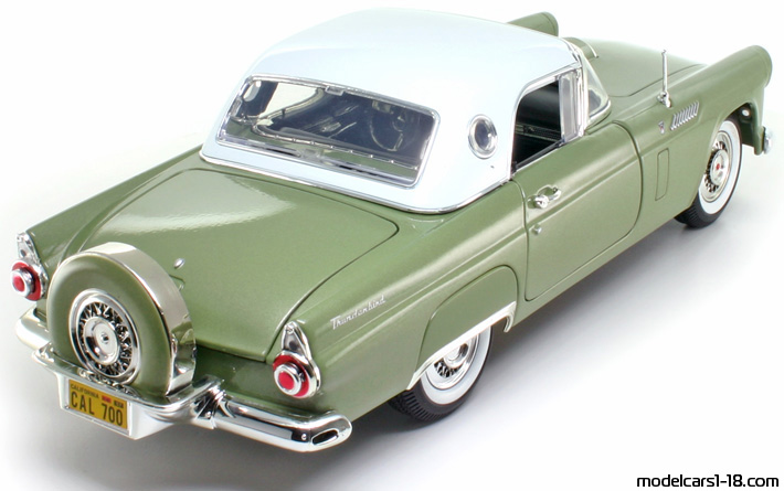 1956 - Ford Thunderbird Motor Max 1/18 (Кафяв / Бял) Задна дясна страна
