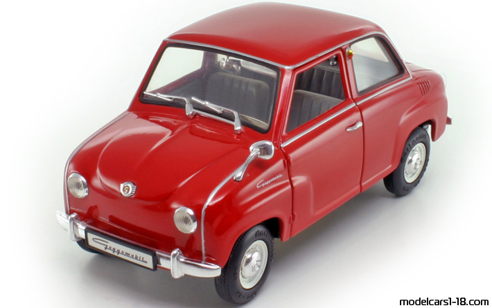 1955 - Goggomobil T250 Revell 1/18 (Червен) Предна лява страна