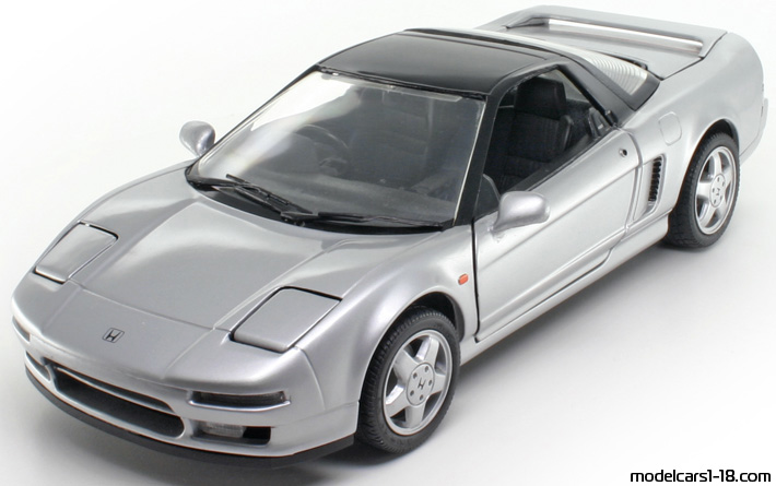1990 - Honda NSX Kyosho 1/18 (Сребрист / Черен) Предна лява страна