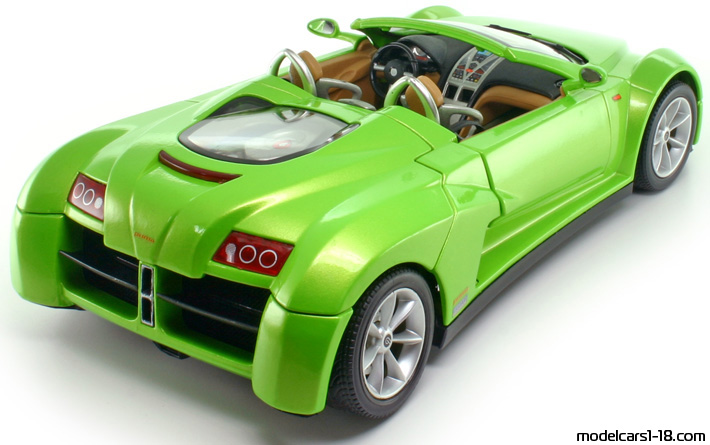 2002 - Italdesign Prima Giugiaro Concept Bburago 1/18 (Зелен) Задна дясна страна