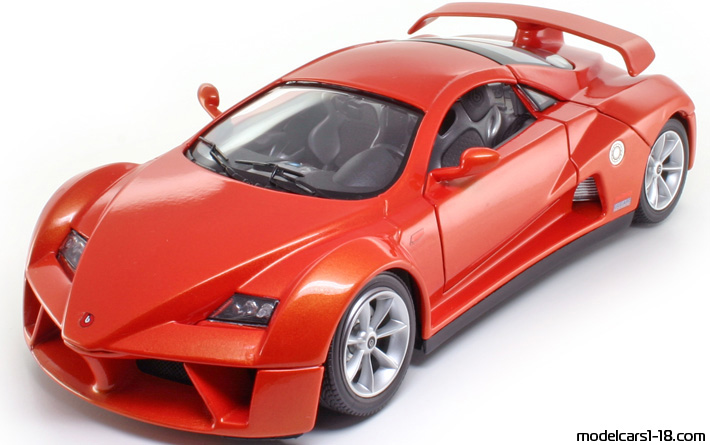 2002 - Italdesign Prima Giugiaro Concept Bburago 1/18 (Червен) Предна лява страна