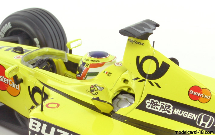 2000 - Jordan Mugen Honda EJ10 Hot Wheels 1/18 (Жълт / Черен) Интериор арматурно табло