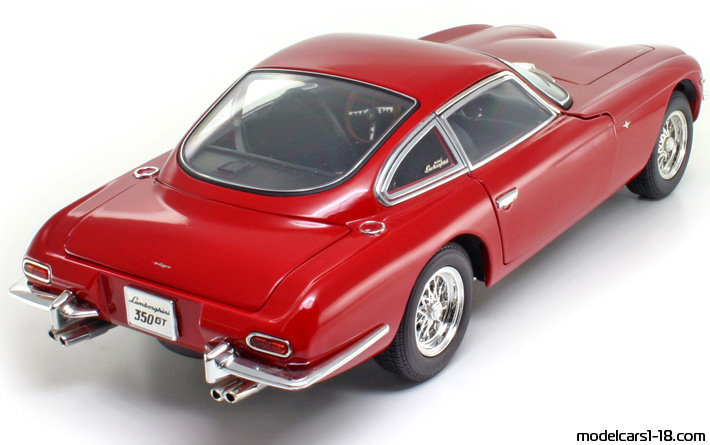 1964 - Lamborghini 350 GT Ricko 1/18 (Червен) Задна дясна страна