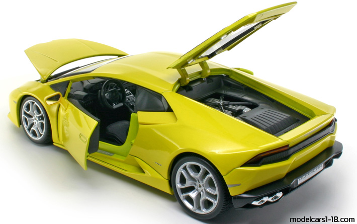 2014 - Lamborghini Huracan LP610-4 Bburago 1/18 (Жълт) Отваряеми части