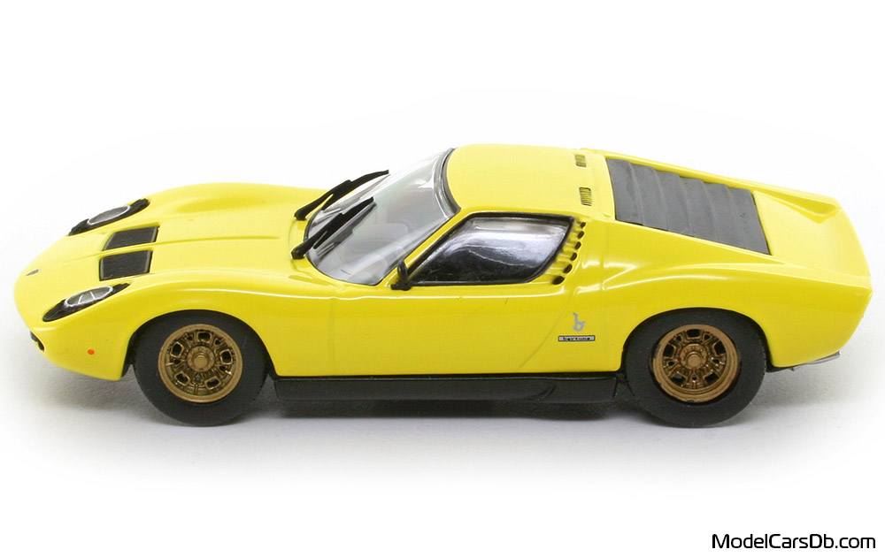 1966 - Lamborghini Miura P400 Minichamps 1/43 (Жълт / Черен) Страна