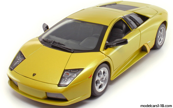 2001 - Lamborghini Murcielago Maisto 1/18 (Жълт) Предна лява страна