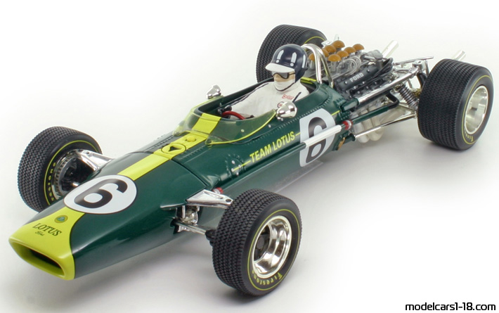 1967 - Lotus 49 Quartzo 1/18 (Зелен / Жълт) Предна лява страна