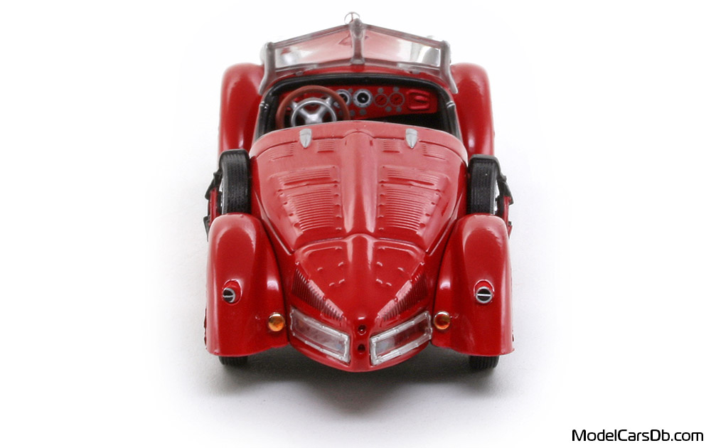 1935 - Mercedes 150H Sport Roadster DeAgostini 1/43 (Червен) Задница