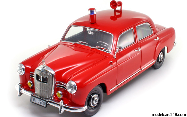 1953 - Mercedes 180 (W120) Fire Dept Revell 1/18 (Червен) Предна лява страна