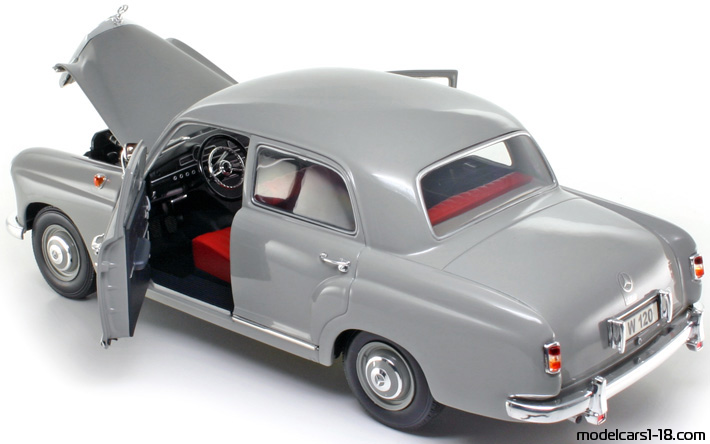 1953 - Mercedes 180 (W120) Revell 1/18 (Сив) Отваряеми части