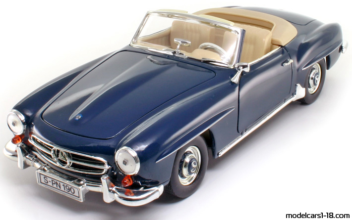 1955 - Mercedes 190 SL (R121) ERTL 1/18 (Blue) Предна лява страна