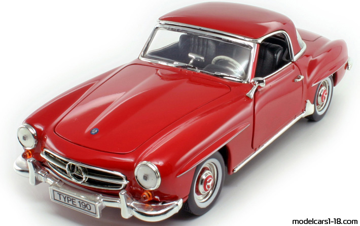 1955 - Mercedes 190 SL (R121) ERTL 1/18 (Червен) Предна лява страна
