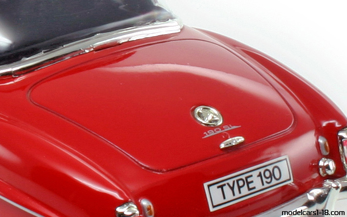 1955 - Mercedes 190 SL (R121) ERTL 1/18 (Червен) Багажник / Отварящи се фарове
