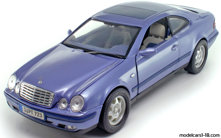 1997 - Mercedes CLK 230 (C208) Anson 1/18 (Лилав) Предна лява страна