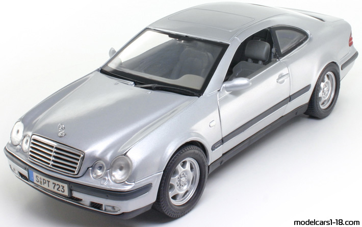 1997 - Mercedes CLK 230 (C208) Anson 1/18 (Сребрист) Предна лява страна
