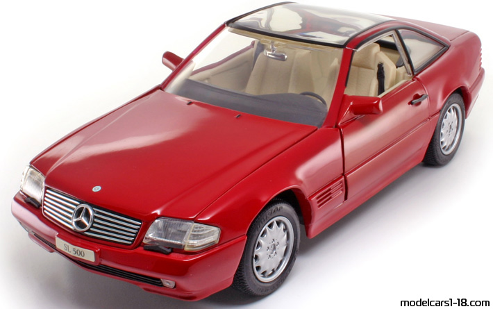 1997 - Mercedes SL 500 (R129) Revell 1/18 (Red) Предна лява страна