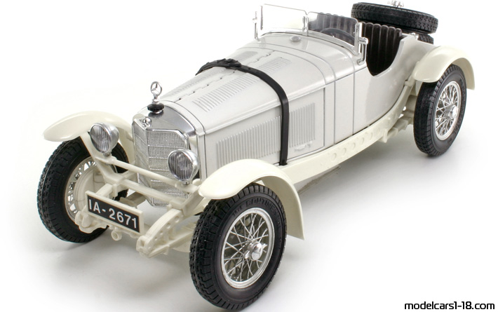 1928 - Mercedes SSKL (W06) Bburago 1/18 (White) Предна лява страна