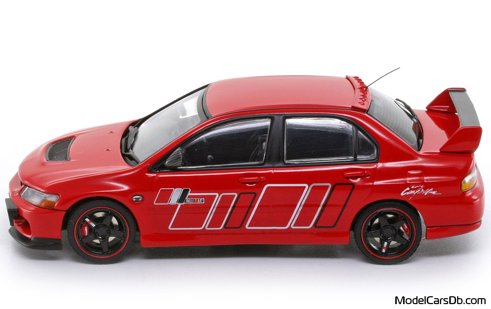 2005 - Mitsubishi Lancer EVO IX AutoArt 1/43 (Червен) Страна