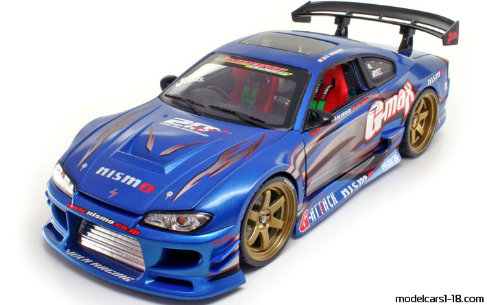 1999 - Nissan Silvia (S15) ERTL 1/18 (Син / Сив) Предна лява страна