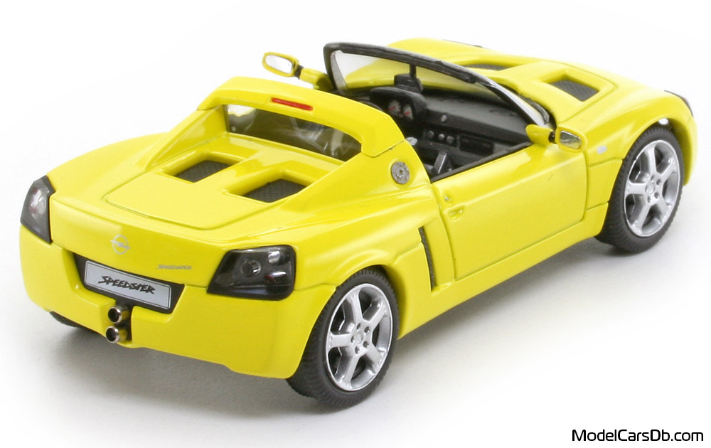 2000 - Opel Speedster Schuco 1/43 (Жълт) Задна дясна страна