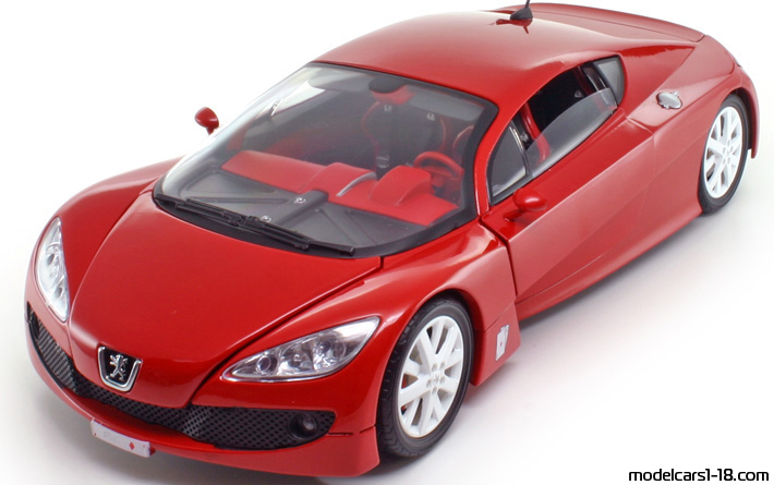 2002 - Peugeot RC Concept Solido 1/18 (Червен) Предна лява страна