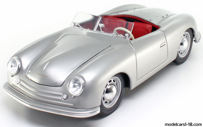 1948 - Porsche 356 Nr. 1 Maisto 1/18 (Сребрист) Предна лява страна