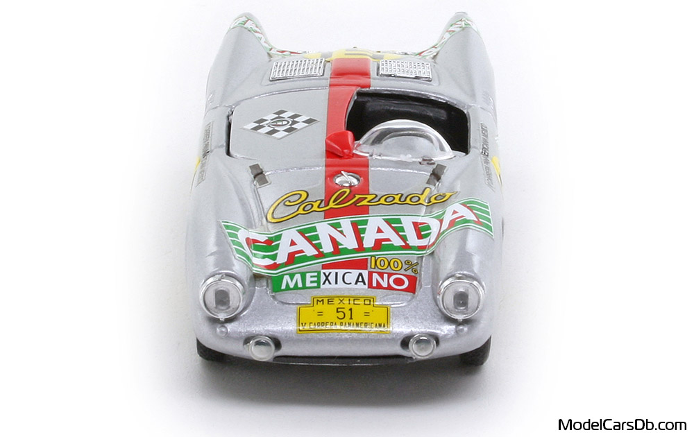 1954 - Porsche 550 RS Brumm 1/43 (Сребрист / Червен) Предница