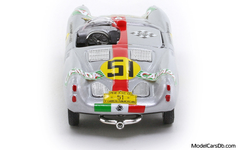 1954 - Porsche 550 RS Brumm 1/43 (Сребрист / Червен) Задница