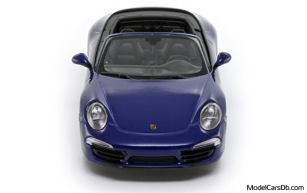 2012 - Porsche 911 Carrera 4 Cabriolet (991) Minichamps 1/43 (Син) Предница