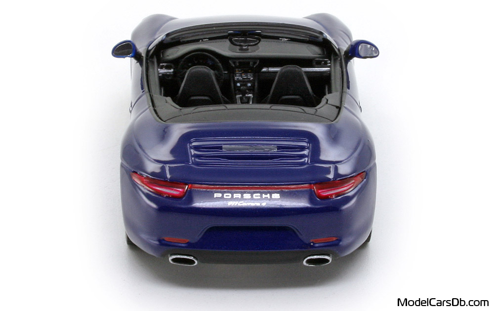 2012 - Porsche 911 Carrera 4 Cabriolet (991) Minichamps 1/43 (Син) Задница
