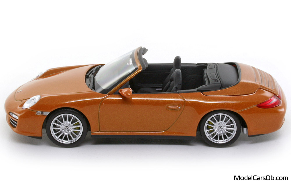 2008 - Porsche 911 Carrera 4 Cabriolet (997) Minichamps 1/43 (Оранжев) Страна