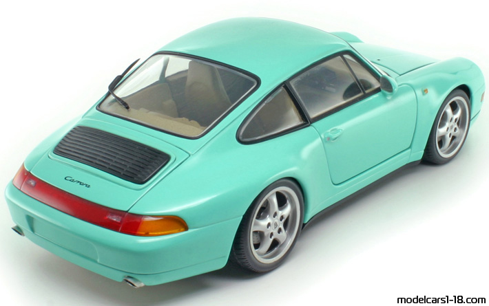 1993 - Porsche 911 Carrera (993) UT 1/18 (Зелен) Задна дясна страна