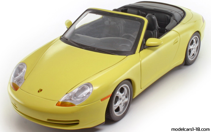 1997 - Porsche 911 Carrera (996) UT 1/18 (Жълт) Предна лява страна