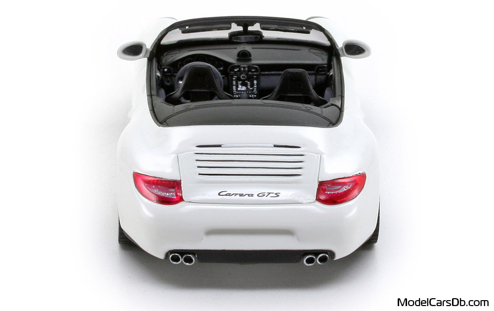 2011 - Porsche 911 Carrera GTS Cabriolet (997) Minichamps 1/43 (Бял) Задница