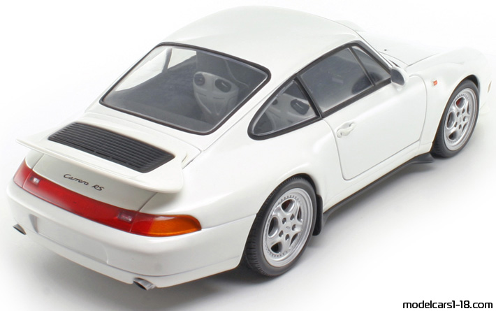1995 - Porsche 911 Carrera RS (993) UT 1/18 (Бял) Задна дясна страна