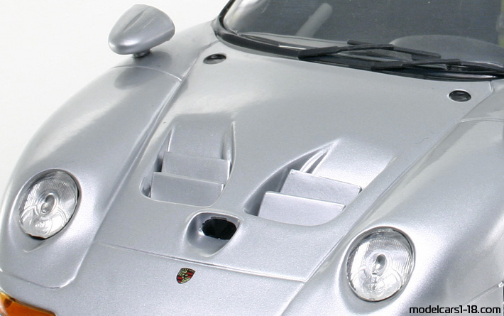1996 - Porsche 911 GT1 Anson 1/18 (Сребрист) Багажник / Отварящи се фарове