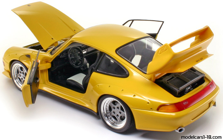1995 - Porsche 911 GT2 (993) UT 1/18 (Жълт) Отваряеми части
