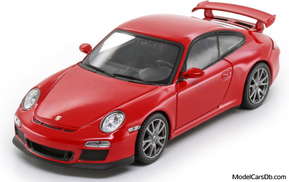 2009 - Porsche 911 GT3 (997) Minichamps 1/43 (Червен) Предна лява страна
