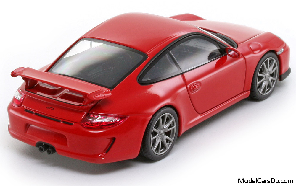 2009 - Porsche 911 GT3 (997) Minichamps 1/43 (Червен) Задна дясна страна
