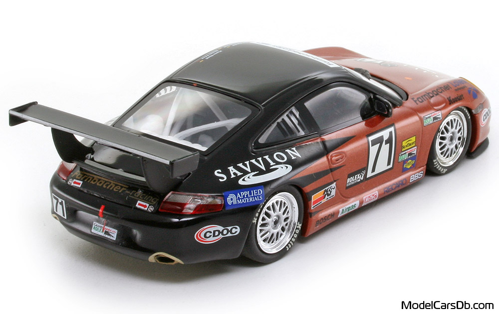 2005 - Porsche 911 GT3 Cup (996) Minichamps 1/43 (Кафяв / Черен) Задна дясна страна