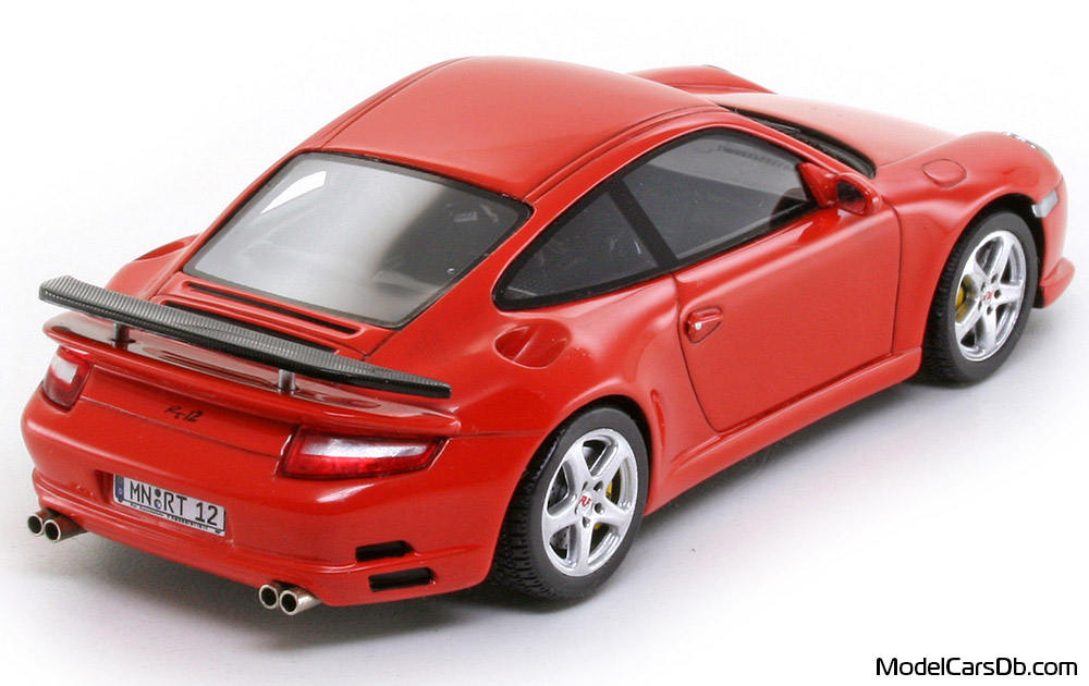 2005 - Porsche 911 Ruf RT 12 (997) Spark 1/43 (Червен) Задна дясна страна