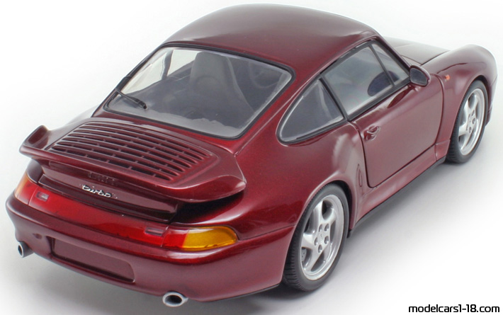 1995 - Porsche 911 Turbo (993) UT 1/18 (Червен) Задна дясна страна